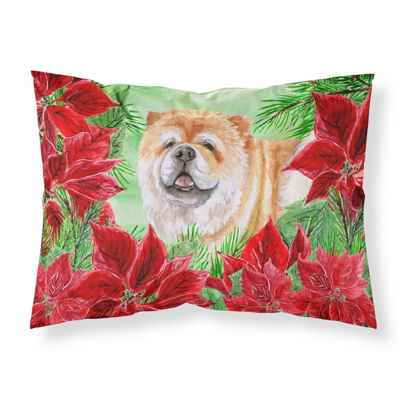 Cane Corso Poinsettas  Standard Pillowcase  Artistic Decorative Front, White Back CK1343PILLOWCASE