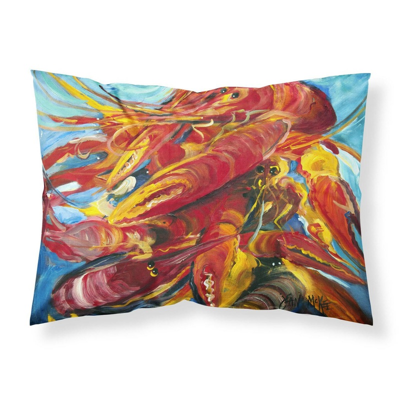Crawfish Fabric Standard Pillowcase  Artistic Decorative Front, White Back JMK1117PILLOWCASE
