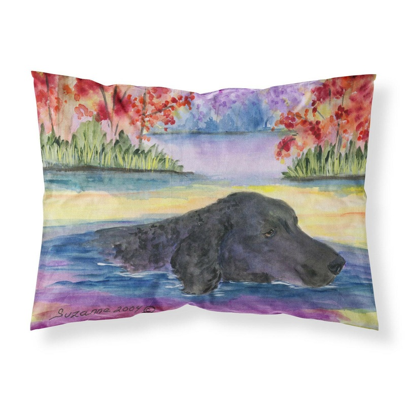 Curly Coated Retriever Standard Pillowcases  Artistic Decorative Front, Crisp White Back