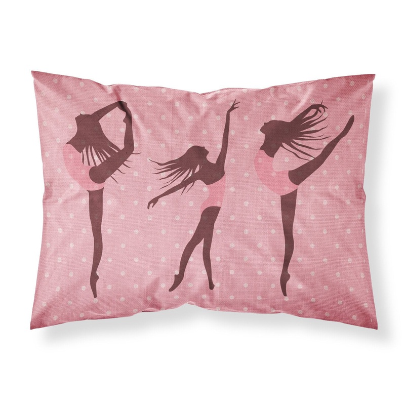 Dancers Linen Pink Polkadots Fabric Standard Pillowcase  Artistic Decorative Front, White Back BB5378PILLOWCASE