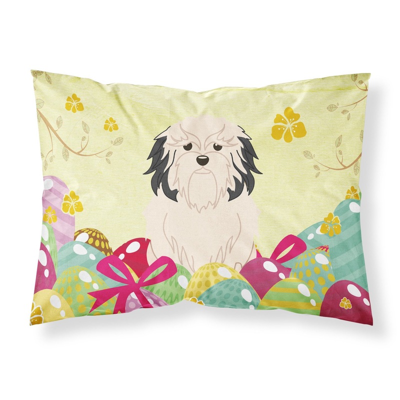 Easter Eggs Lowchen Fabric Standard Pillowcase  Artistic Decorative Front, White Back BB6019PILLOWCASE