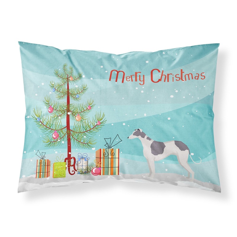 Greyhound Christmas Tree  Standard Pillowcase  Artistic Decorative Front, White Back CK3543PILLOWCASE