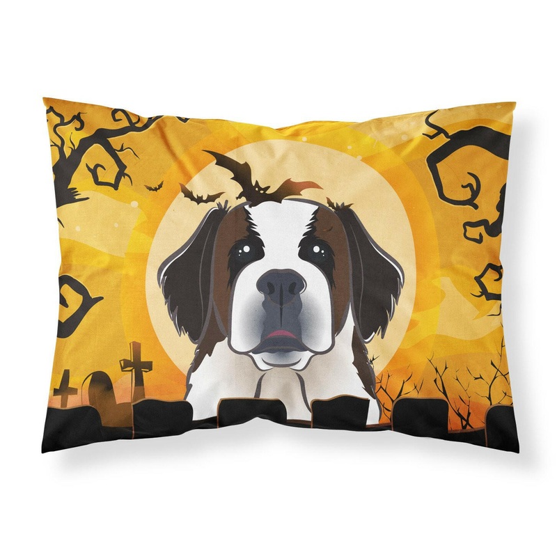Halloween Saint Bernard Fabric Standard Pillowcase  Artistic Decorative Front, White Back BB1804PILLOWCASE