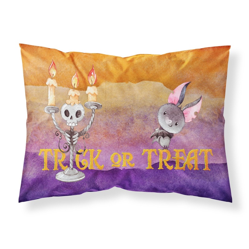 Halloween Trick or Treat Fabric Standard Pillowcase  Artistic Decorative Front, White Back BB7461PILLOWCASE