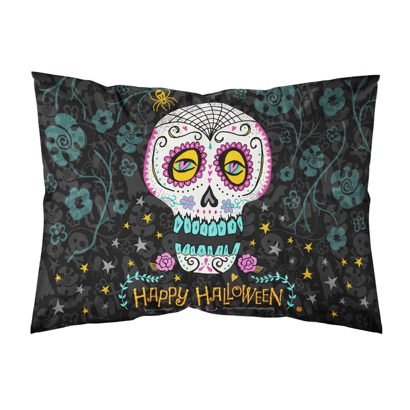 Happy Halloween Day of the Dead  Standard Pillowcase  Artistic Decorative Front, White Back VHA3035PILLOWCASE