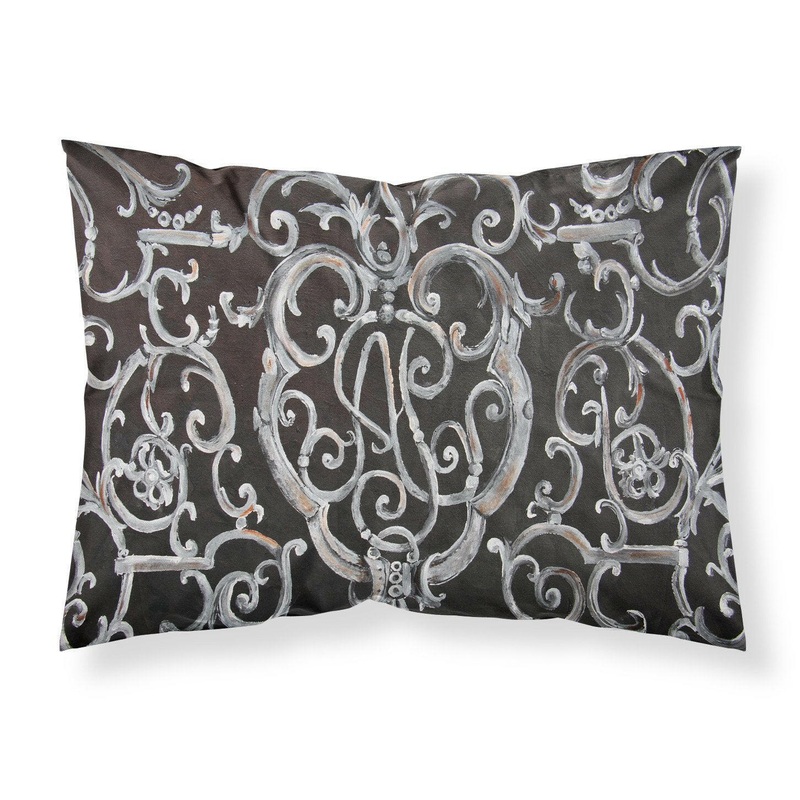 Ironwork Fence Fabric Standard Pillowcase  Artistic Decorative Front, White Back 8927PILLOWCASE