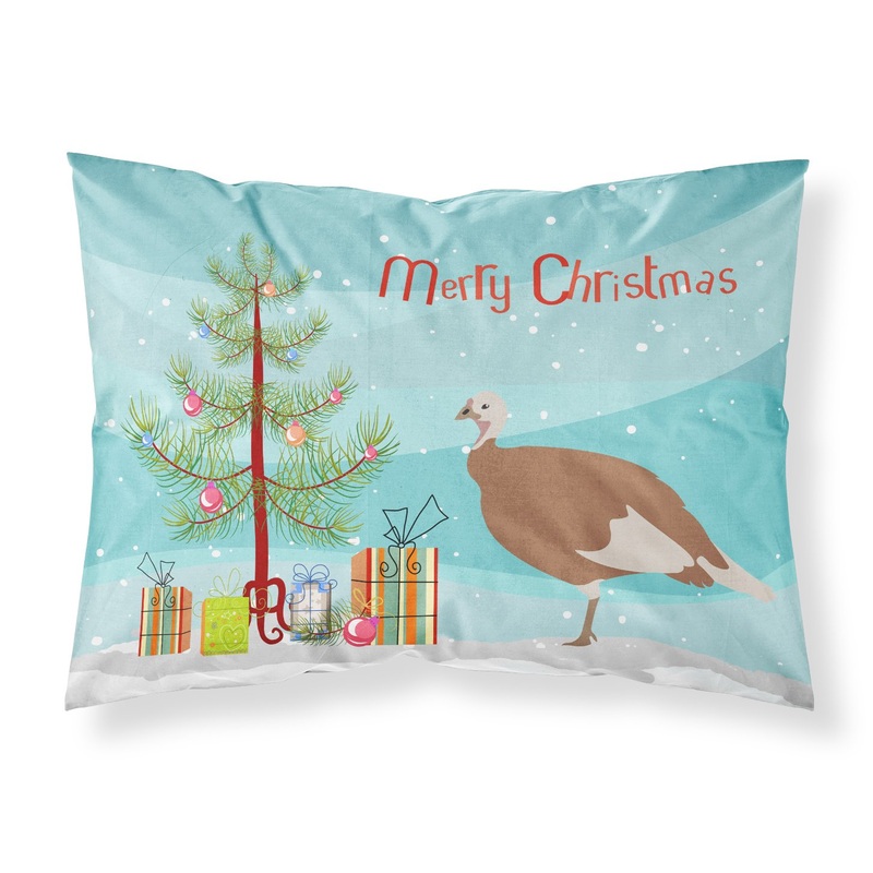 Jersey Buff Turkey Hen Christmas Fabric Standard Pillowcase  Artistic Decorative Front, White Back BB9351PILLOWCASE