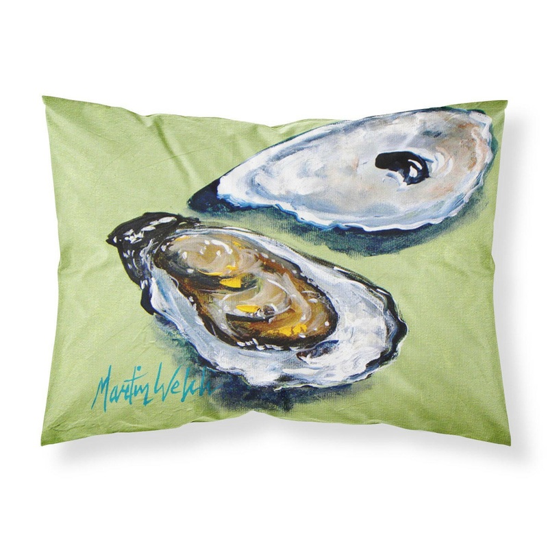 Oysters Two Shells Standard Pillowcases  Artistic Decorative Front, Crisp White Back
