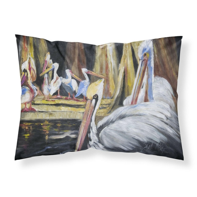 Pelicans Fabric Standard Pillowcase  Artistic Decorative Front, White Back JMK1137PILLOWCASE