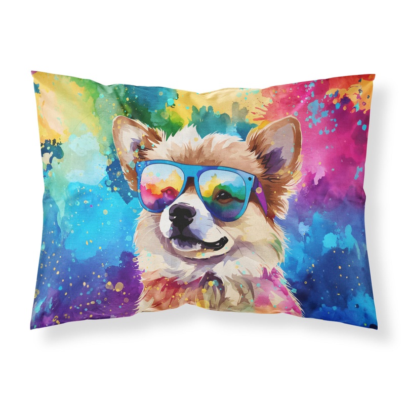 Pomeranian Hippie Dawg Standard Pillowcase  Artistic Decorative Front, White Back