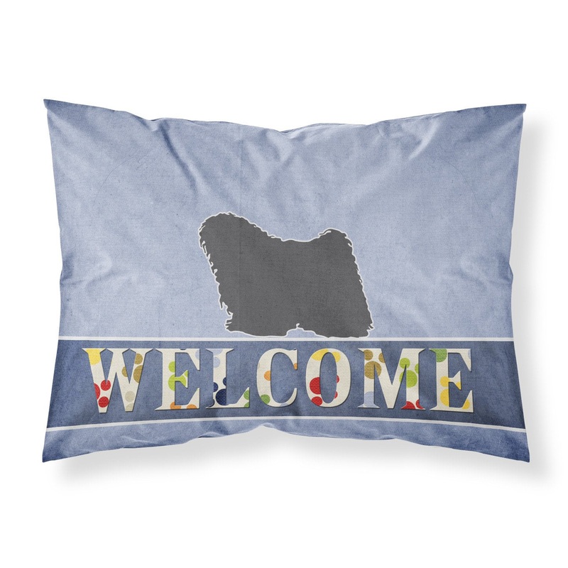 Puli Welcome Fabric Standard Pillowcase  Artistic Decorative Front, White Back BB5567PILLOWCASE