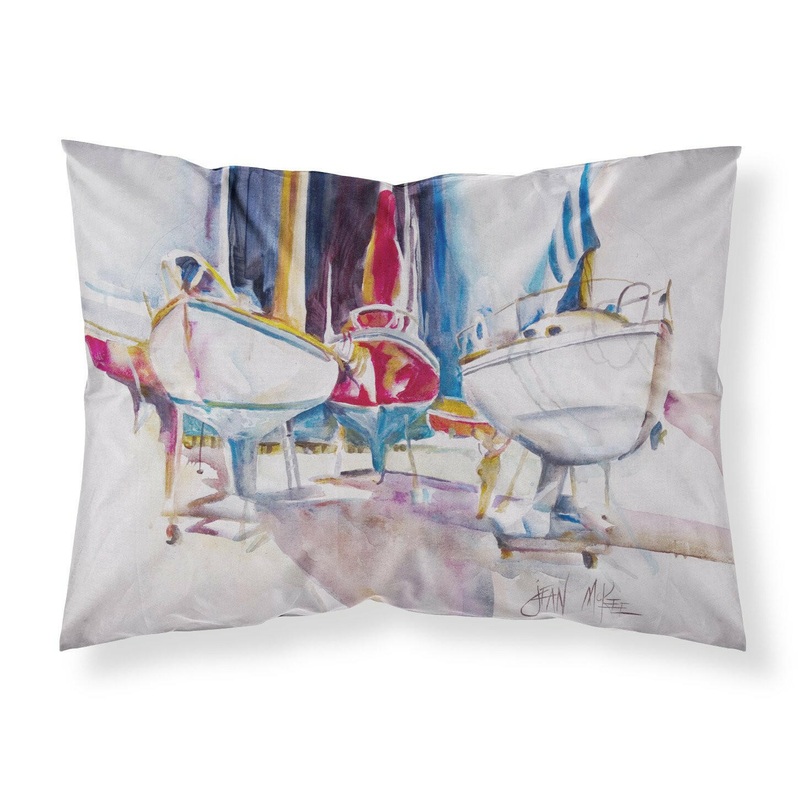 Sailboats in Dry Dock Fabric Standard Pillowcase  Artistic Decorative Front, White Back JMK1039PILLOWCASE