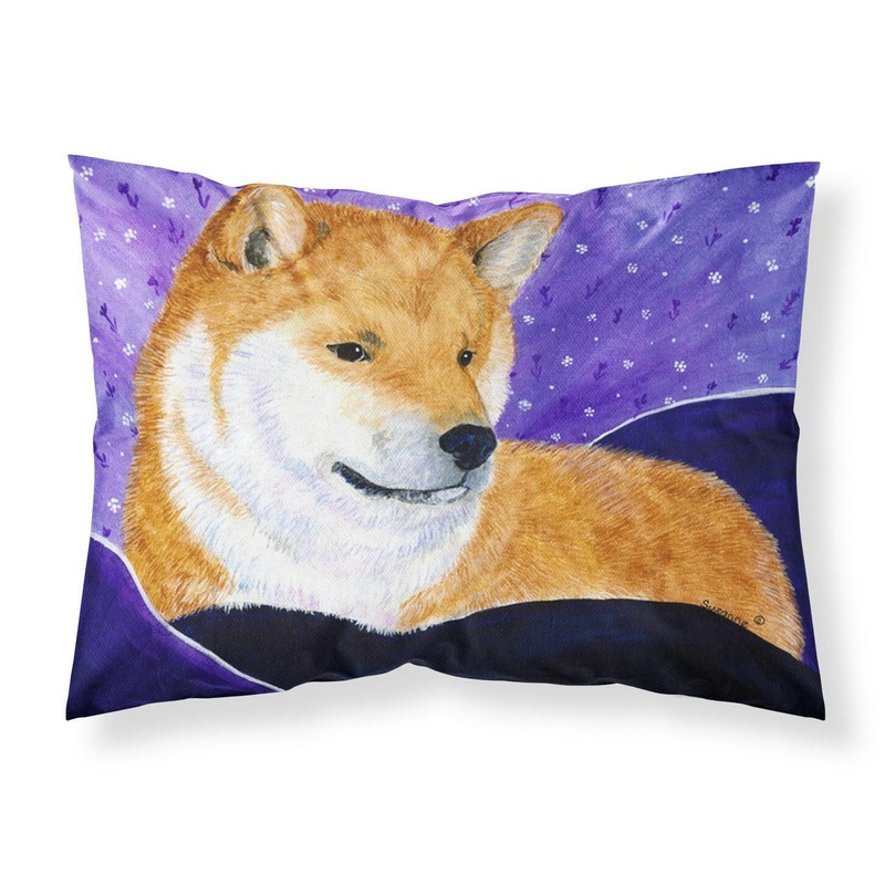 Shiba Inu Standard Pillowcases  Artistic Decorative Front, Crisp White Back