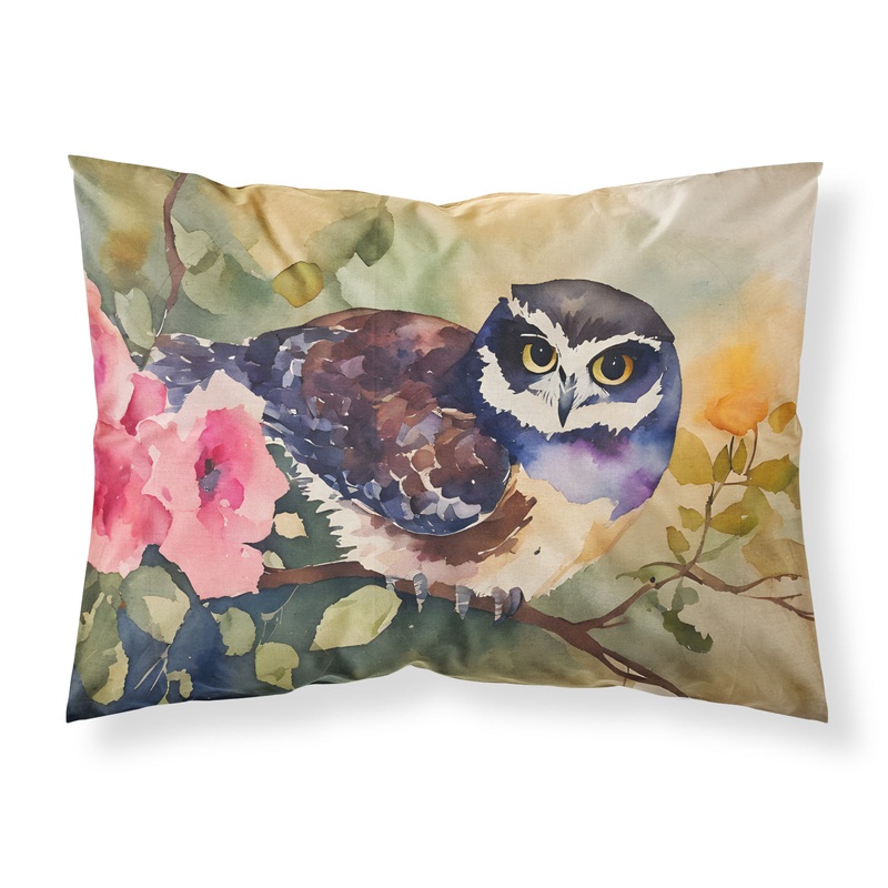 Spectacled Owl Standard Pillowcase  Artistic Decorative Front, White Back