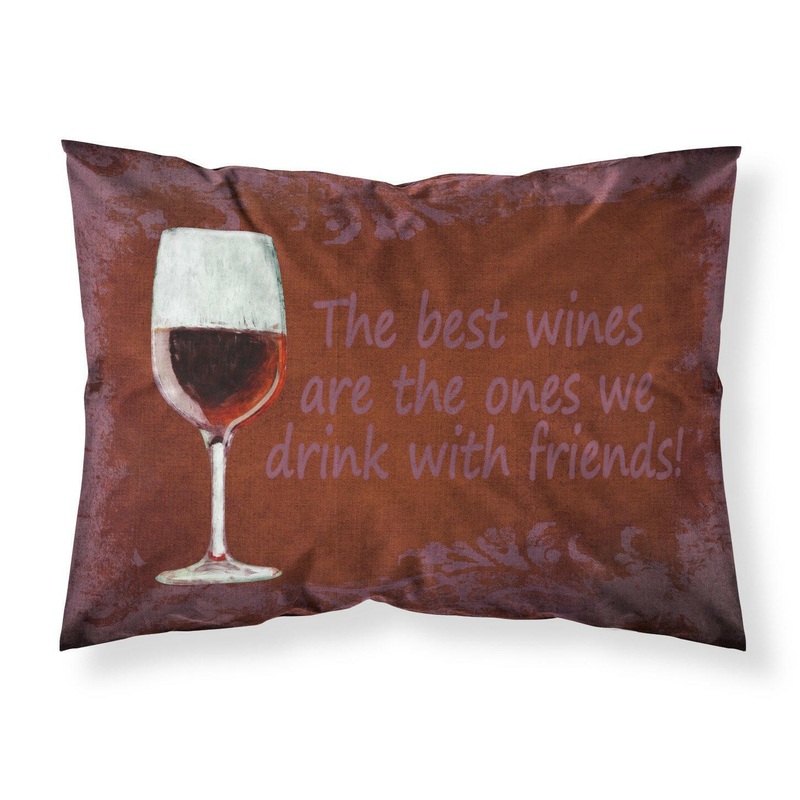 The best wines are the ones we drink with friends Standard Pillowcases  Artistic Decorative Front, Crisp White Back SB3068PILLOWCASE