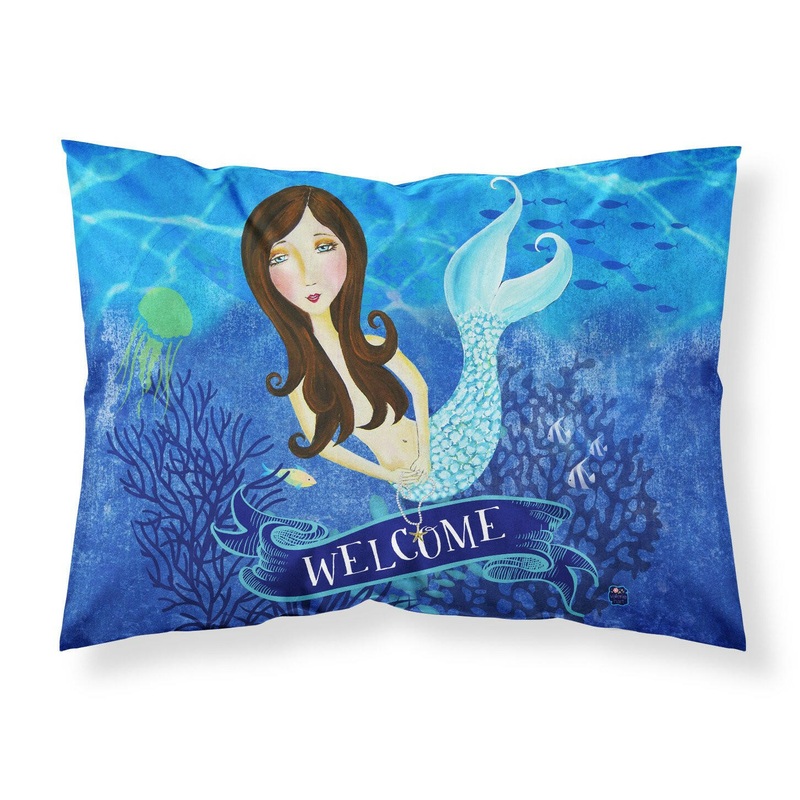 Welcome Mermaid Fabric Standard Pillowcase  Artistic Decorative Front, White Back VHA3010PILLOWCASE