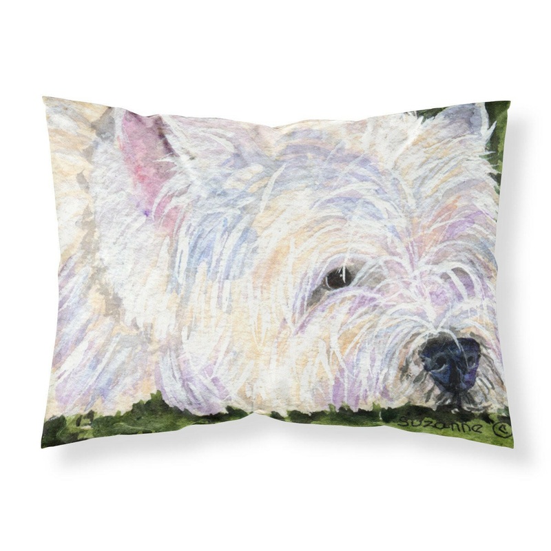 Westie Standard Pillowcases  Artistic Decorative Front, Crisp White Back