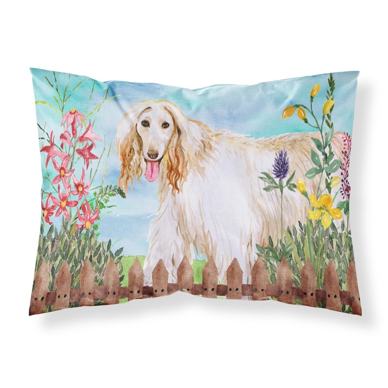 Afghan Hound Spring  Standard Pillowcase  Artistic Decorative Front, White Back CK1264PILLOWCASE