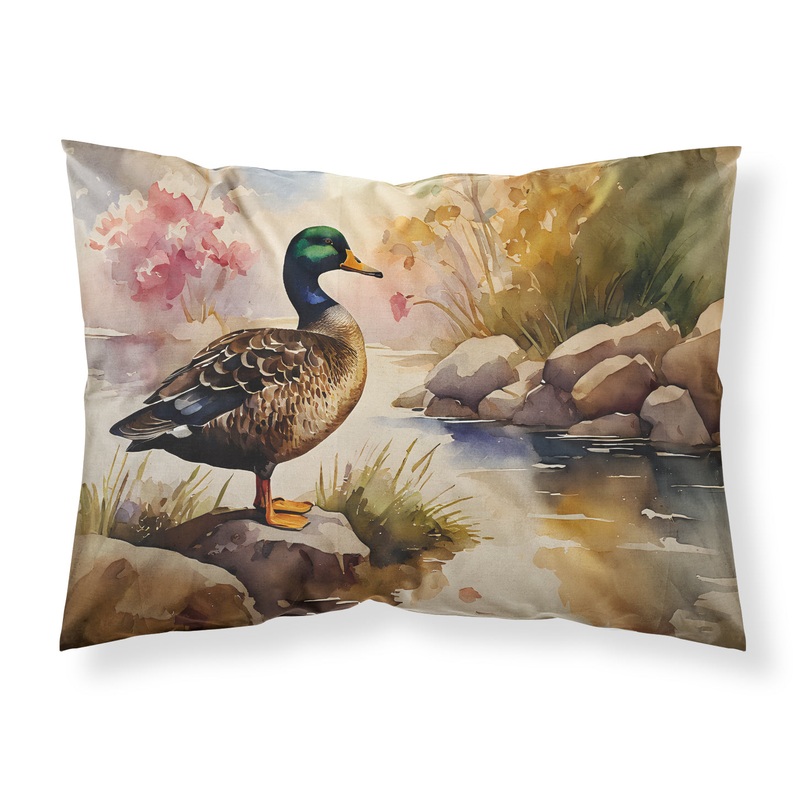 American Black Duck Standard Pillowcase  Artistic Decorative Front, White Back