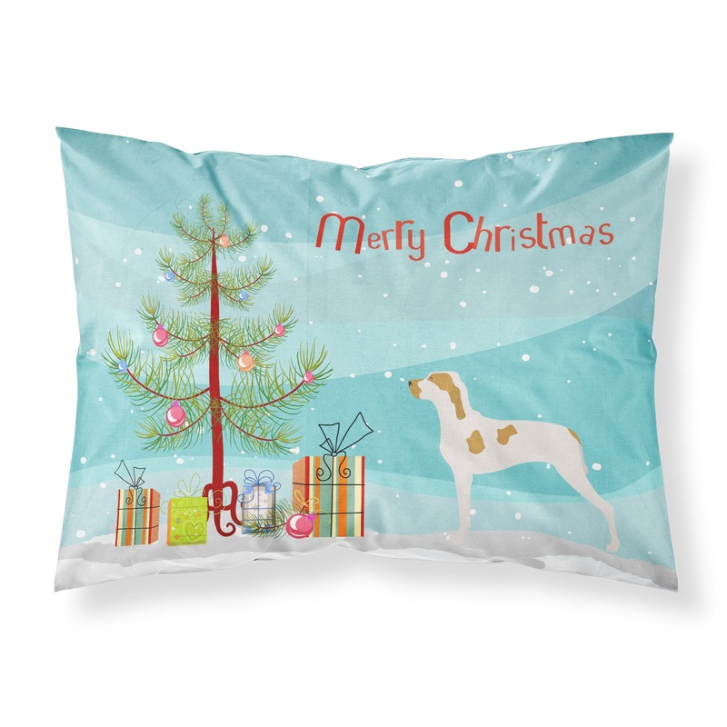 Ariege Pointer Christmas Fabric Standard Pillowcase  Artistic Decorative Front, White Back BB8434PILLOWCASE