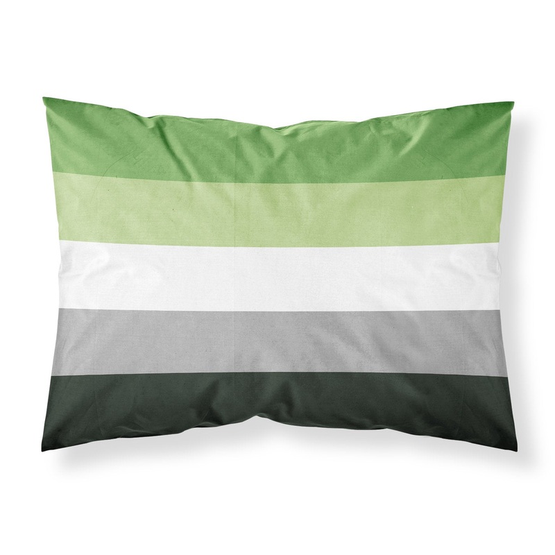 Aronmantic Pride Fabric Standard Pillowcase  Artistic Decorative Front, White Back