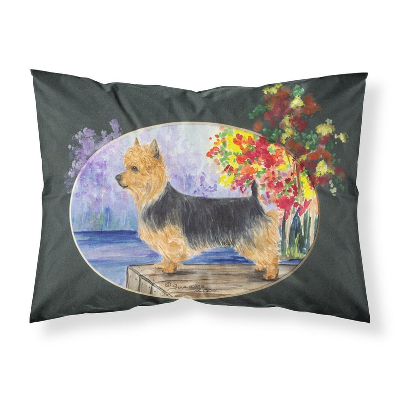 Australian Terrier Standard Pillowcases  Artistic Decorative Front, Crisp White Back
