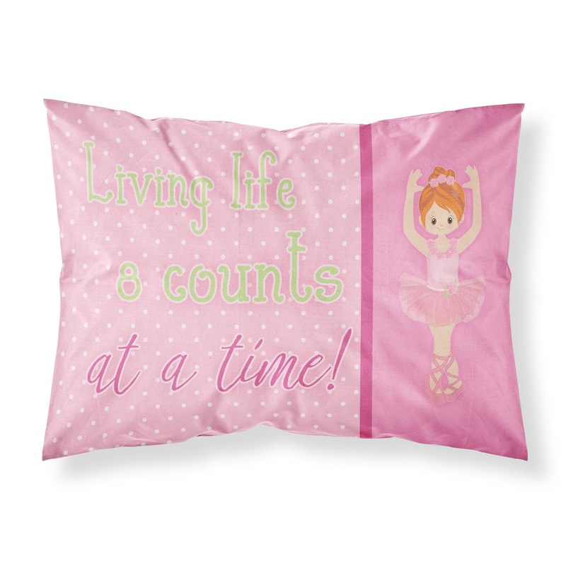 Ballet in 8 Counts Red Hair Fabric Standard Pillowcase  Artistic Decorative Front, White Back BB5398PILLOWCASE