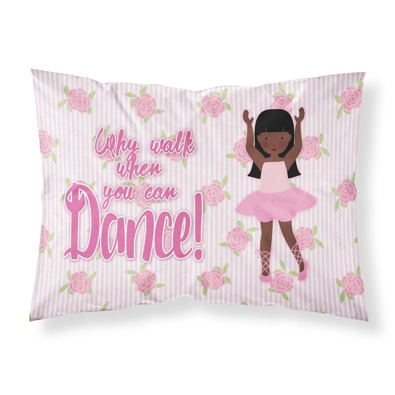 Ballet Long Hair African American Fabric Standard Pillowcase  Artistic Decorative Front, White Back BB5389PILLOWCASE