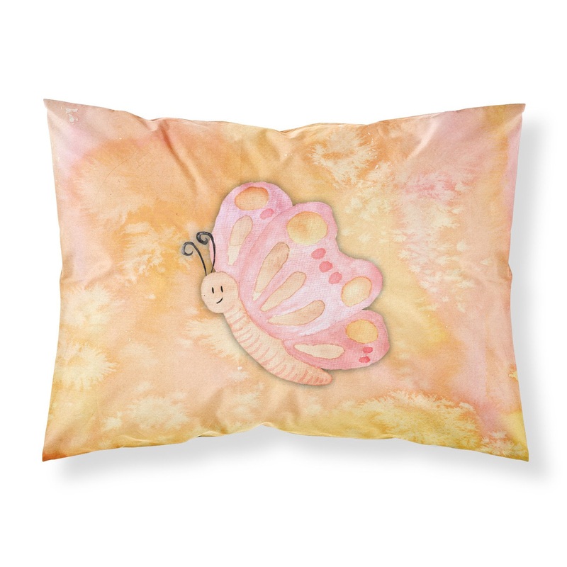 Butterfly Watercolor Fabric Standard Pillowcase  Artistic Decorative Front, White Back BB7384PILLOWCASE