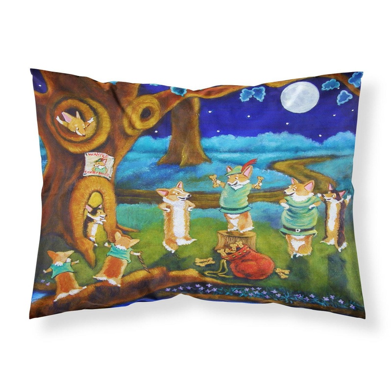 Corgi Robin Hood Fabric Standard Pillowcase  Artistic Decorative Front, White Back 7415PILLOWCASE