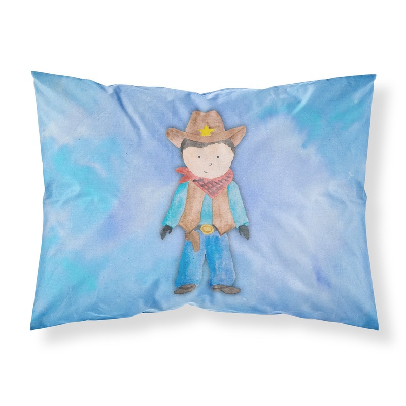 Cowboy Watercolor Fabric Standard Pillowcase  Artistic Decorative Front, White Back BB7368PILLOWCASE