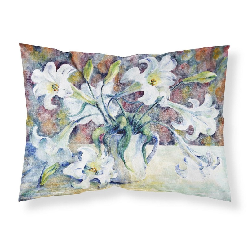 Easter Lillies Fabric Standard Pillowcase  Artistic Decorative Front, White Back GFGO0014PILLOWCASE