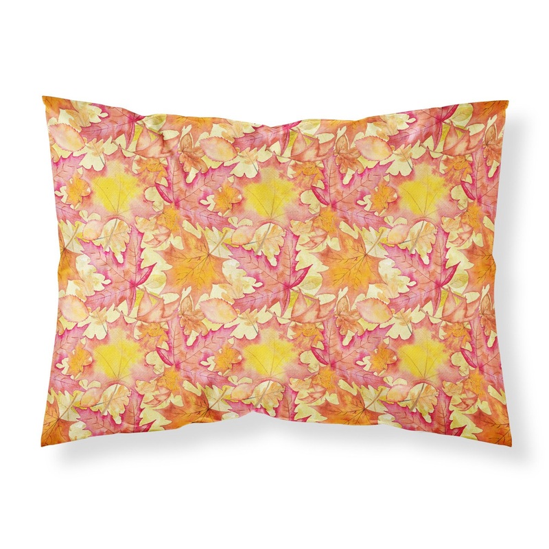 Fall Leaves Watercolor Red Fabric Standard Pillowcase  Artistic Decorative Front, White Back BB7498PILLOWCASE