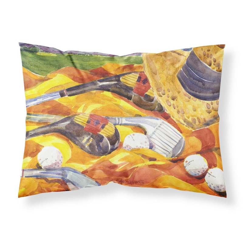 Golf Clubs Golfer Standard Pillowcases  Artistic Decorative Front, Crisp White Back