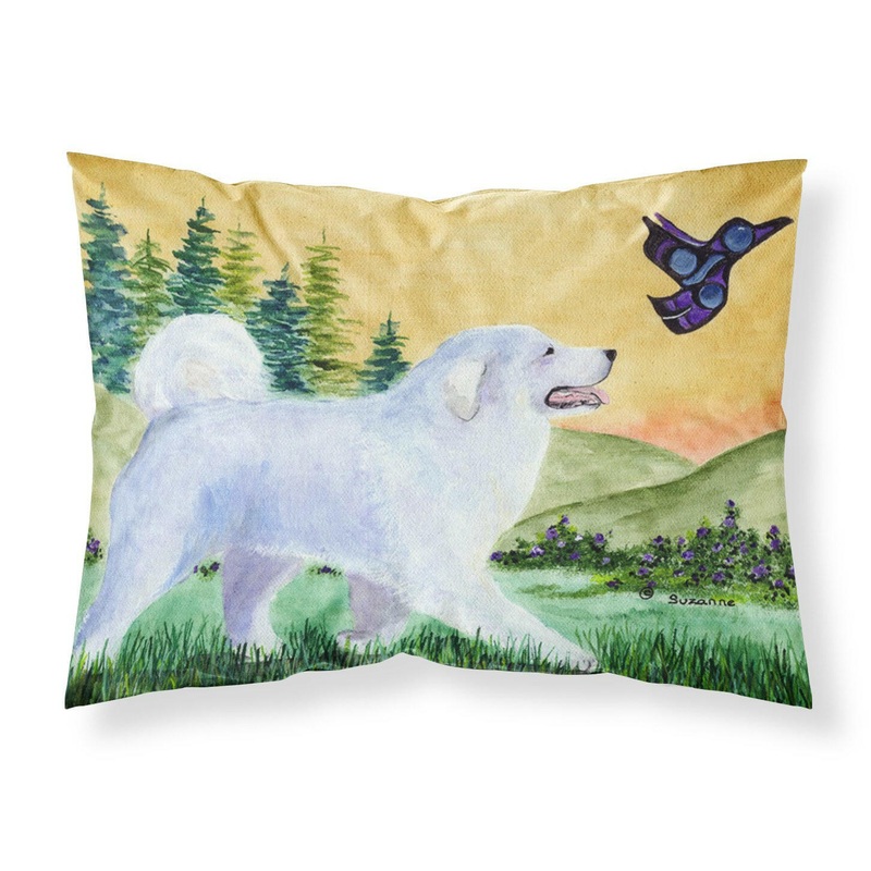 Great Pyrenees Standard Pillowcases  Artistic Decorative Front, Crisp White Back