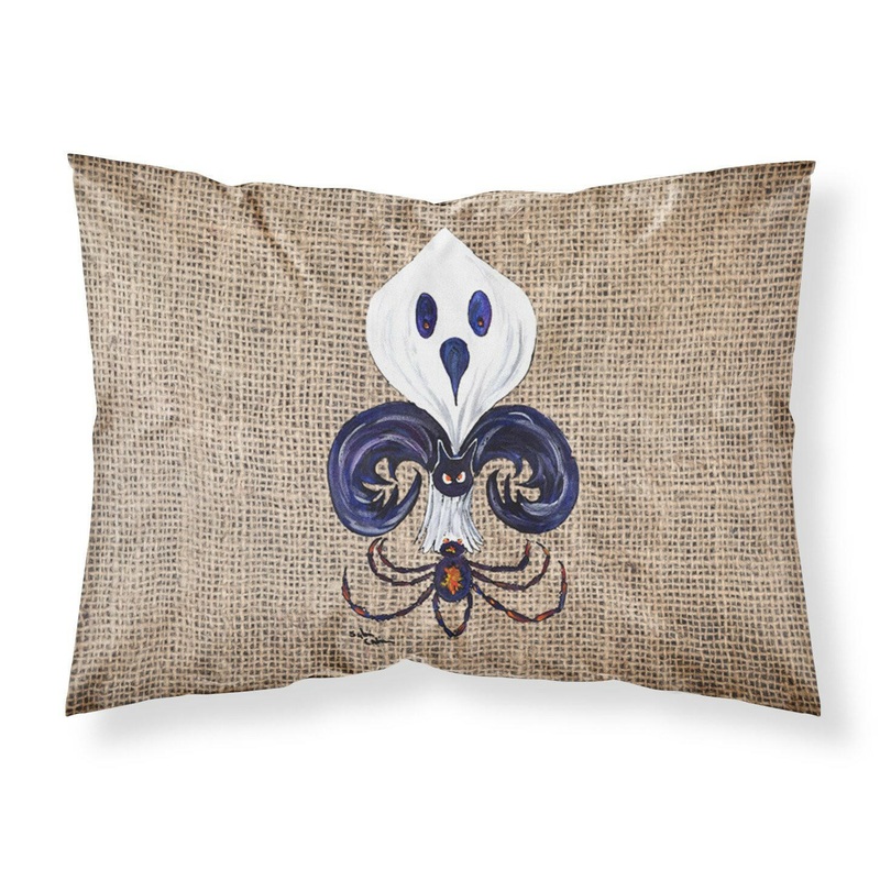 Halloween Ghost Spider Bat Fleur de lis wicking Fabric standard pillowcase