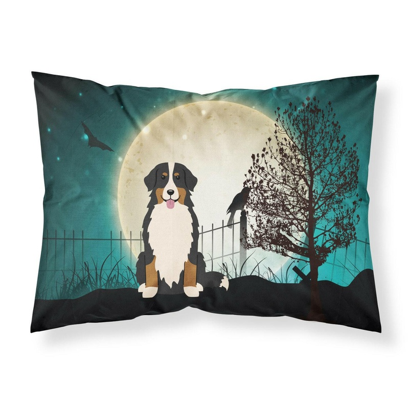 Halloween Scary Bernese Mountain Dog Fabric Standard Pillowcase  Artistic Decorative Front, White Back BB2226PILLOWCASE