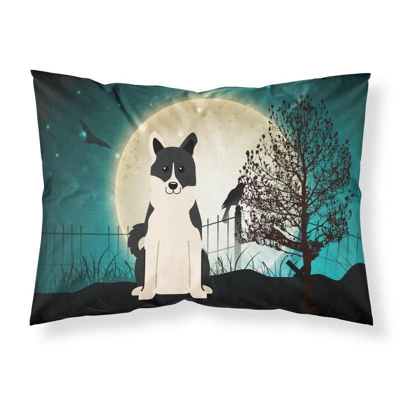 Halloween Scary Russo-European Laika Spitz Fabric Standard Pillowcase  Artistic Decorative Front, White Back BB2219PILLOWCASE