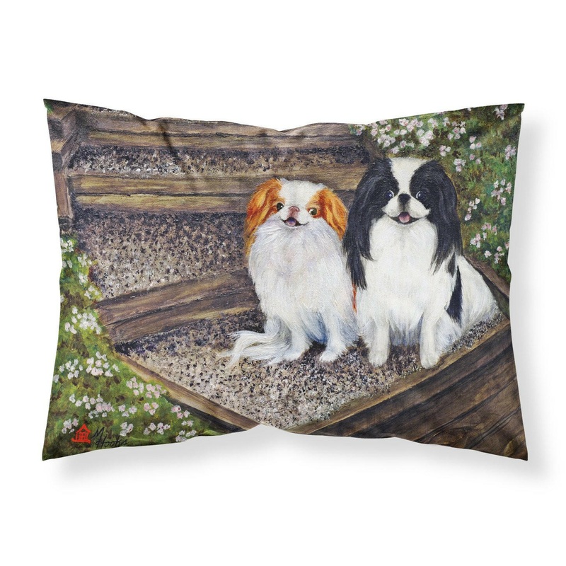 Japanese Chin Daddy's Girls Fabric Standard Pillowcase  Artistic Decorative Front, White Back MH1047PILLOWCASE