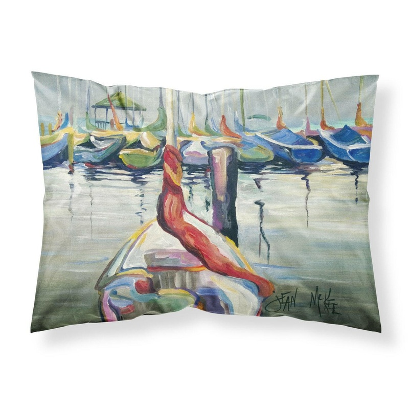 LaSalle Sailboats Fabric Standard Pillowcase  Artistic Decorative Front, White Back JMK1056PILLOWCASE