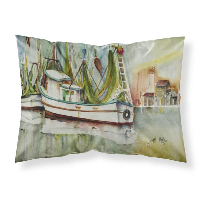 Ocean Springs Shrimper Fabric Standard Pillowcase  Artistic Decorative Front, White Back JMK1068PILLOWCASE