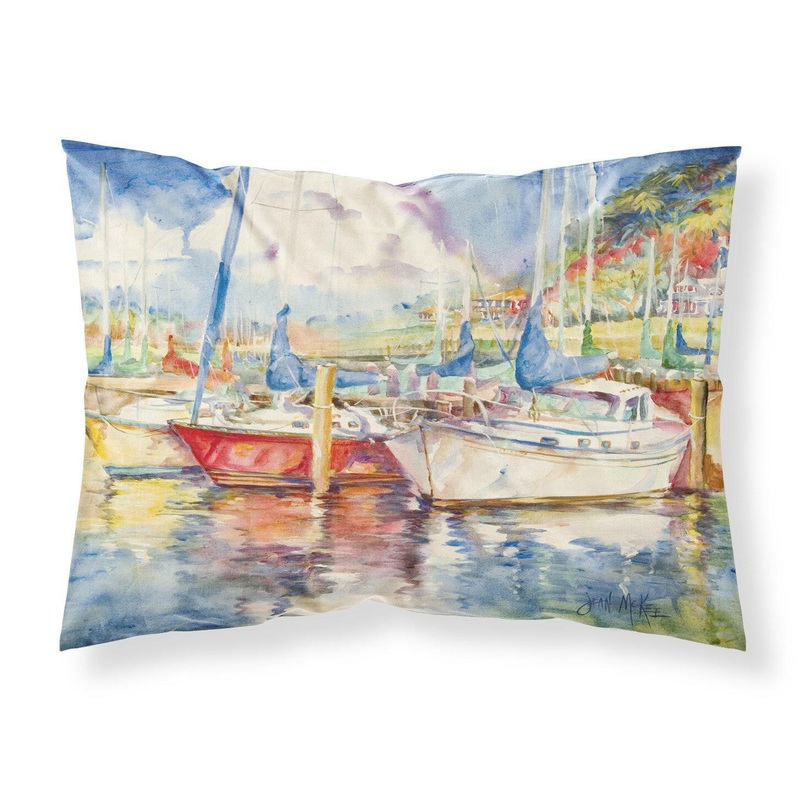 Three Boats Sailboats Fabric Standard Pillowcase  Artistic Decorative Front, White Back JMK1034PILLOWCASE