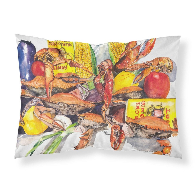 Veron's and Crabs Standard Pillowcases  Artistic Decorative Front, Crisp White Back