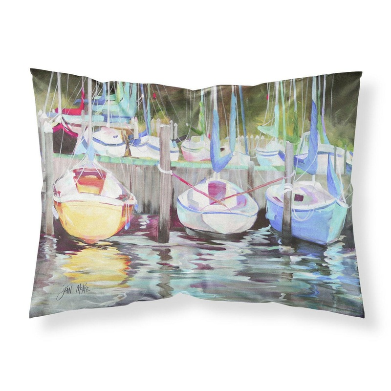 Yellow boat Sailboat Fabric Standard Pillowcase  Artistic Decorative Front, White Back JMK1084PILLOWCASE