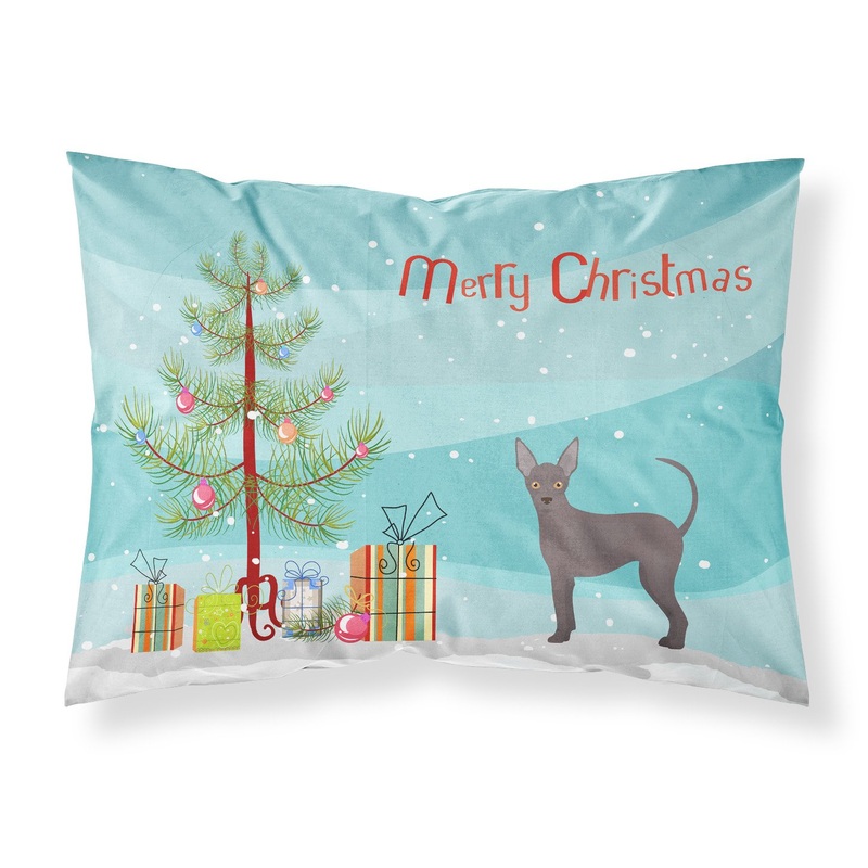 Abyssinian or African Hairless Dog Christmas Tree  Standard Pillowcase  Artistic Decorative Front, White Back CK3438PILLOWCASE