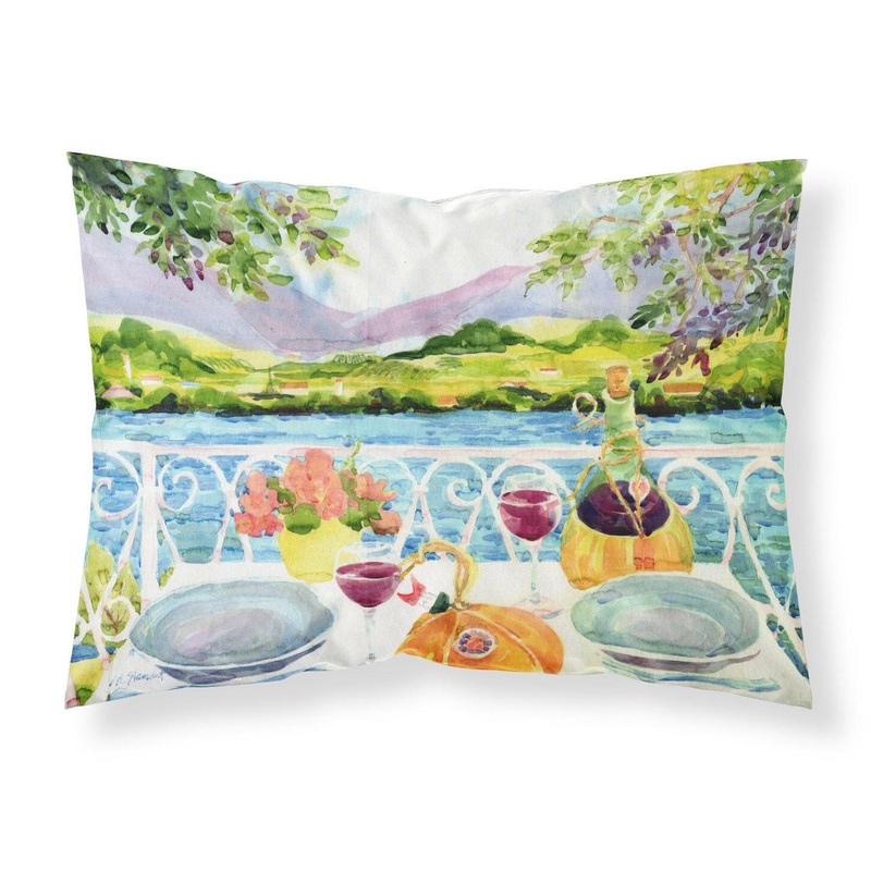 Afternoon of Grape Delights Wine Fabric Standard Pillowcase  Artistic Decorative Front, White Back 6139PILLOWCASE