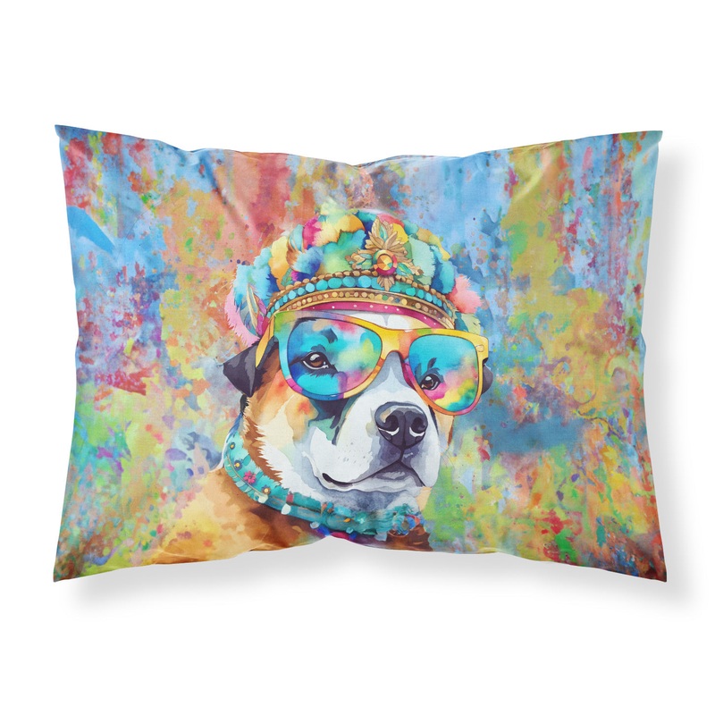 Akita Hippie Dawg Standard Pillowcase  Artistic Decorative Front, White Back