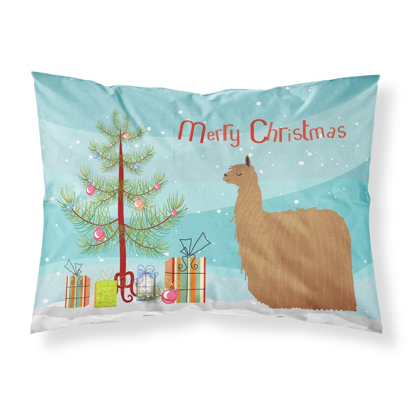 Alpaca Suri Christmas Fabric Standard Pillowcase  Artistic Decorative Front, White Back BB9287PILLOWCASE