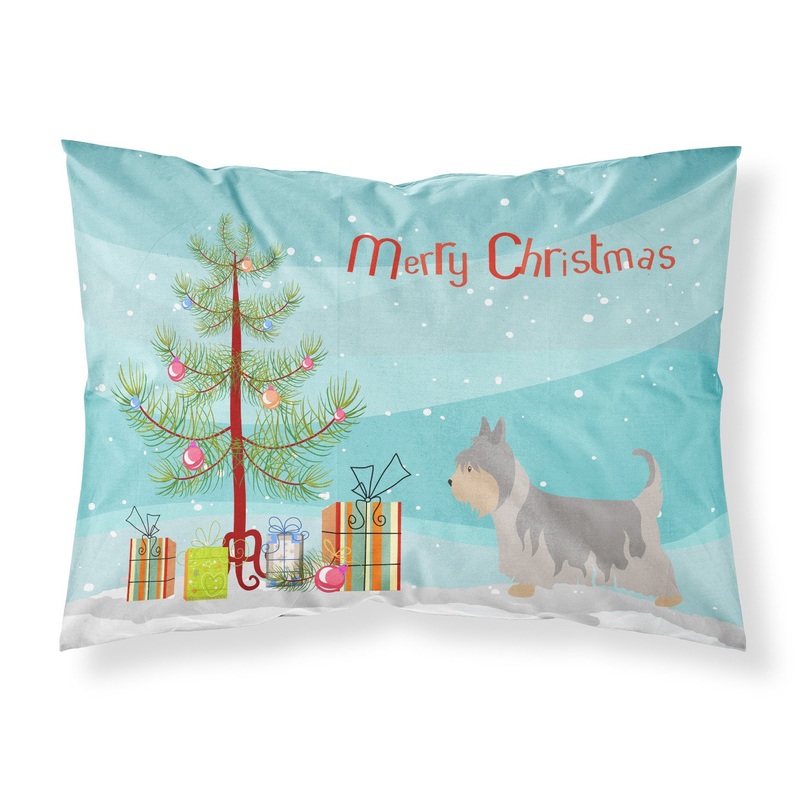 Australian Silky Terrier Christmas Fabric Standard Pillowcase  Artistic Decorative Front, White Back BB8469PILLOWCASE