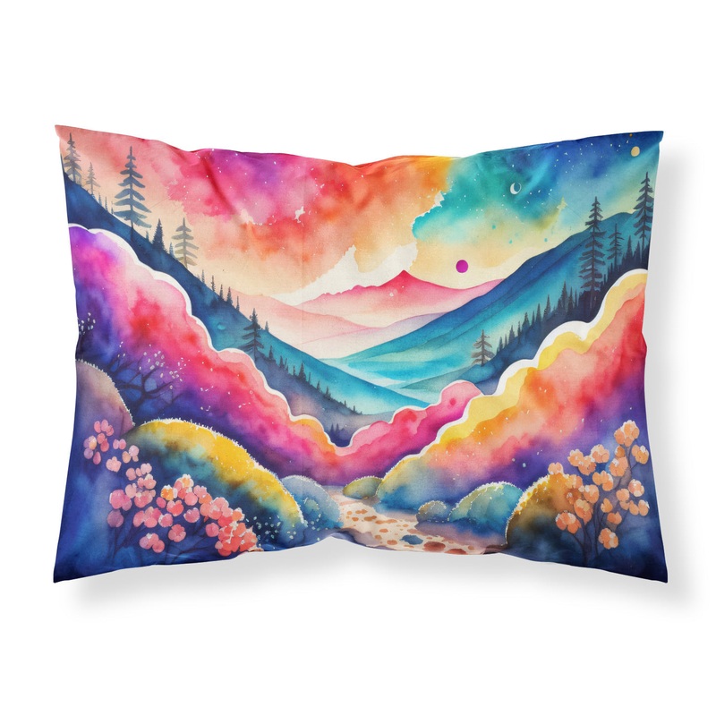 Brunia in Color Fabric Standard Pillowcase  Artistic Decorative Front, White Back